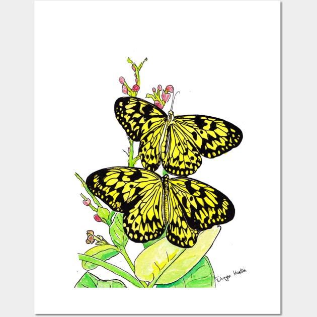 Black & Yellow Butterfly Wall Art by Dwaynehamiltonartist